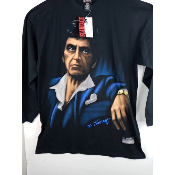 Scarface Clothing Co. I Trust Me Long Sleeve T Shirt Men Sz 3XL Y2K Vintage New - Picture 8 of 16